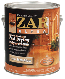 לכה פוליאוריתנית פנימית על בסיס שמן Zar Ultra interior oil base fast drying polyurethane
