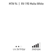 MTN 94 RV 190 Malta White